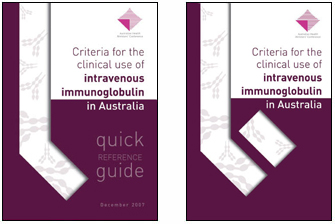 Figure 3.16 Criteria for the Clinical Use of Intravenous Immunoglobulin (IVIg) in Australia: book and Quick Reference Guide