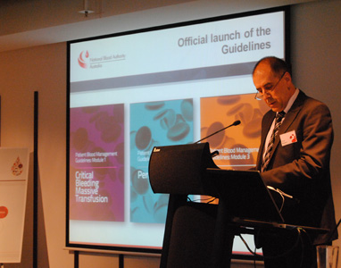 September 2012: Launch of Patient Blood Management Guidelines