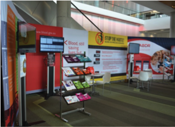 The NBA stand at the 2015 National Blood Symposium