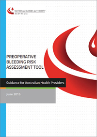 Preoperative bleeding risk assessment tool cover