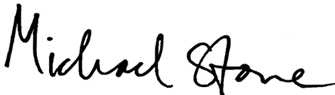 signature of Michael Stone, acting general manager