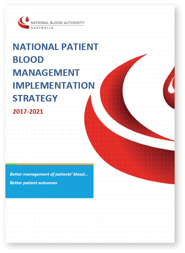 cover of the National Patient Blood Management Strategy