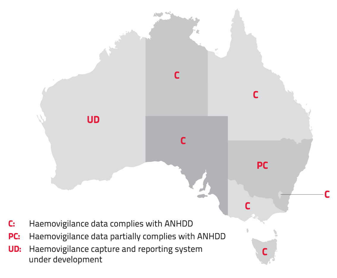 Figure 4 Haemovigilance Map of Australia