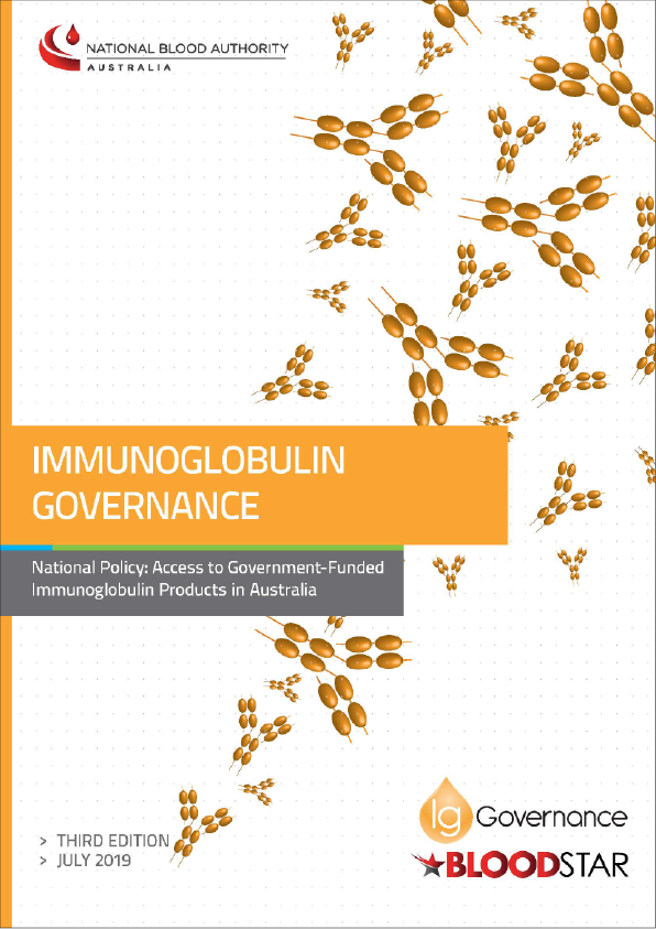 2019 immunoglobulin governance national policy cover