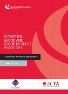 Cover page image of managing blood and blood product inventory: guidelines for Australian health providers